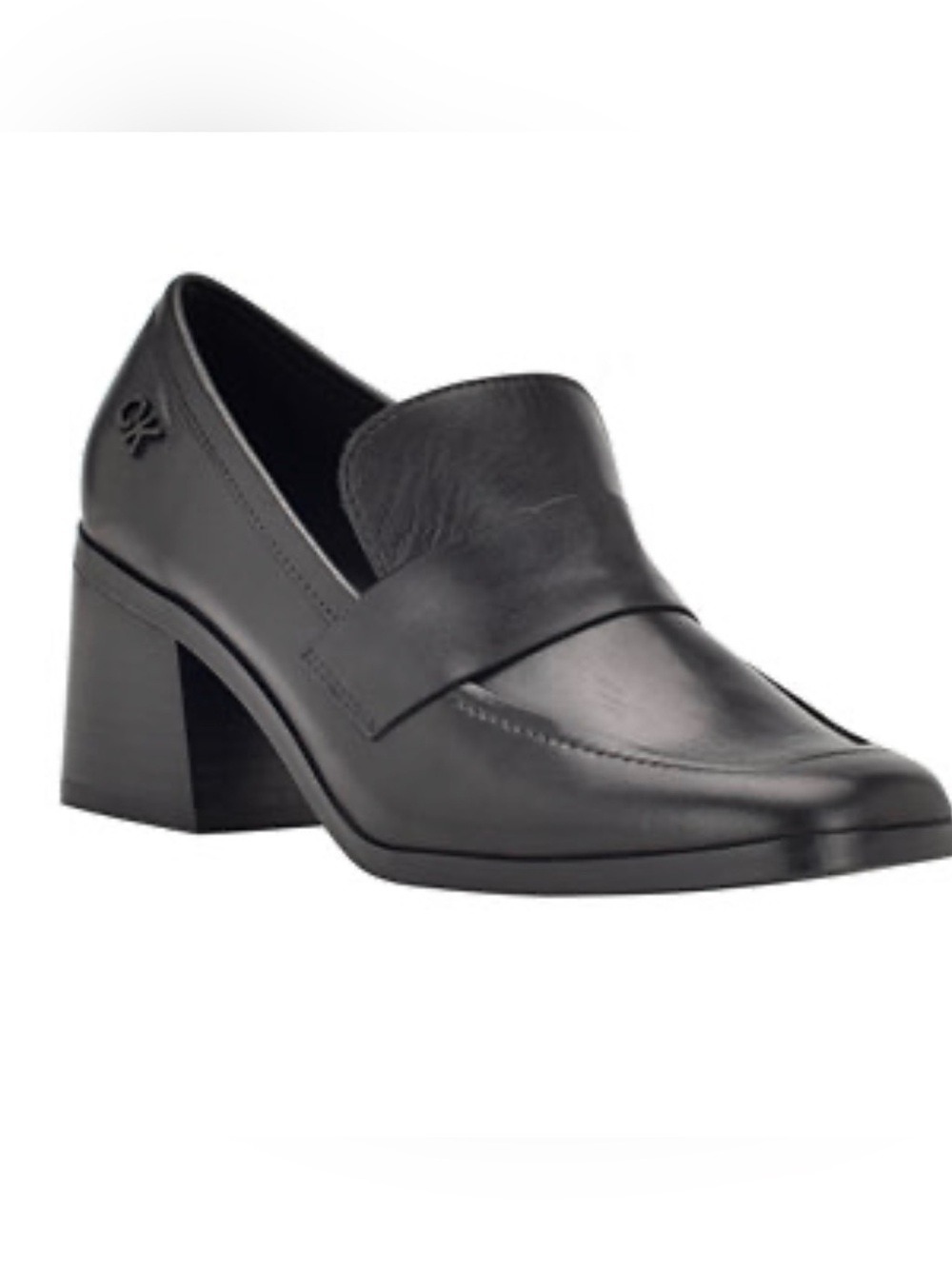 Calvin Klein Black Ventice Block Heeled Loafers - Size 6M